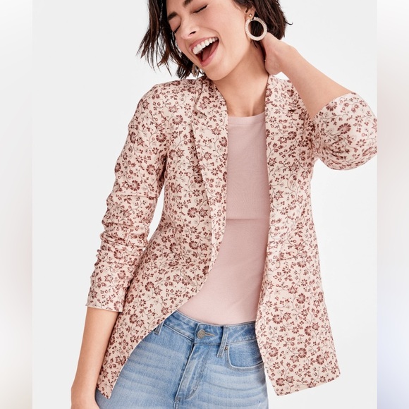 LOFT Outlet Floral Blazer Size 6 - Picture 1 of 6